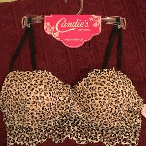 Candie's leopard print push up bra